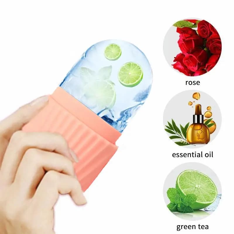 Silicone Ice Cube Trays Facial Eye Roller Ice Ball Beauty Face Lifting Massager Contouring Reduce Skin Care Tool Reusable.