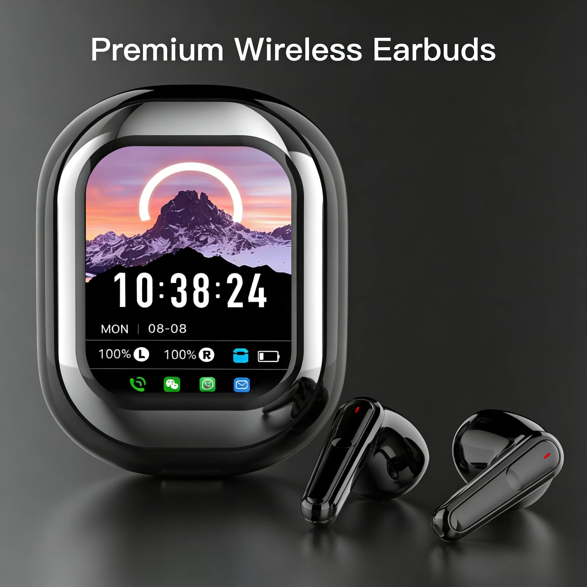 Headphones AI Translator with LED Color Touch Screen, Real Time Translation in 144 Languages, Wireless Aurier, Call and Music Function