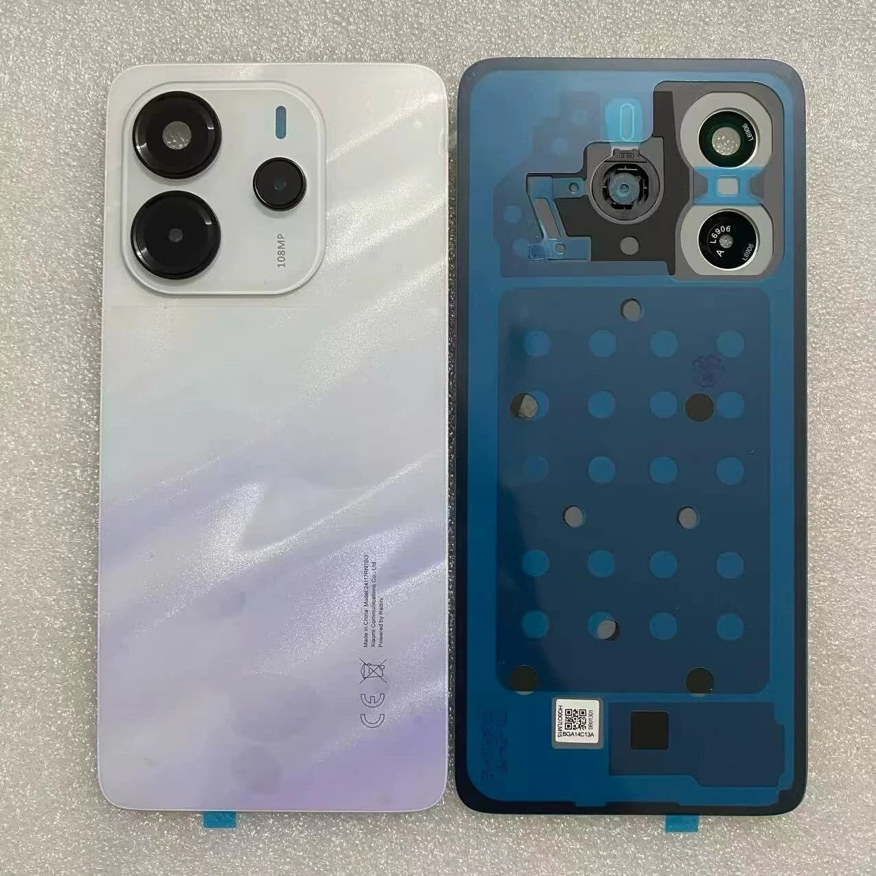 A+++ For Xiaomi Redmi Note 14 4G 24117RN76G Rear Battery Door Replacement Back Housing Cover Case + Camera Lens + Adhesive