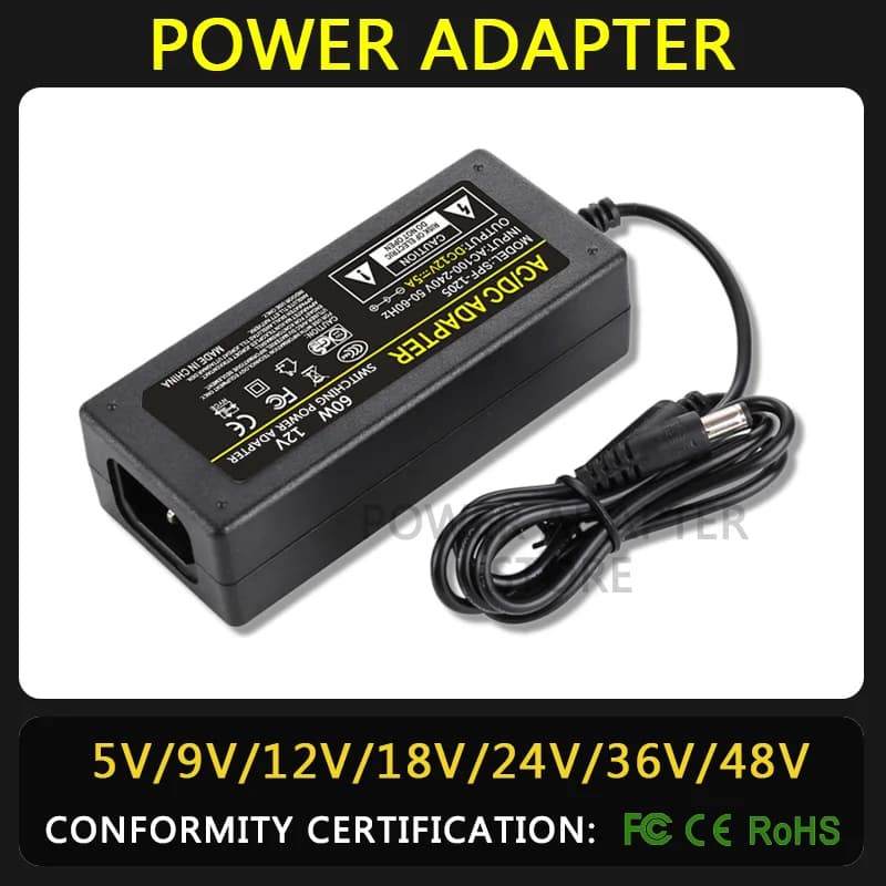 AC 110-240V DC 5V 9V 12V 15V 18V 24V 36V 48V 3A 4A 5A Universal Power Adapter Supply Charger adaptor Eu Us for LED light strips