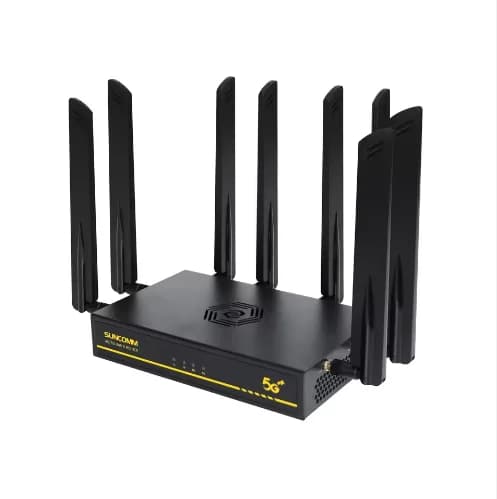 Router SUNCOMM O8 SDX75 5G Wifi6 RM551E 2025 con doppia ventola di raffreddamento per slot per scheda SIM Cambia percorso IMEI 5G CPE