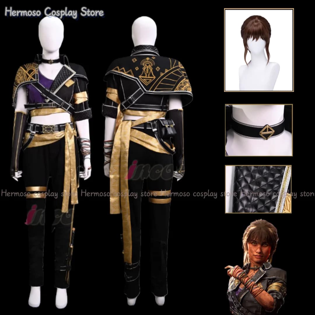 Sciel Cosplay Wig Clair Obscur Expedition 33 Short Sleeved Jacket Slim Women's Women's Slim Coats Halloween Shipping Dresses