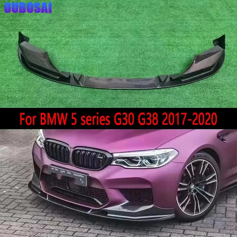 Per BMW serie 5 G30 G38 2017-2020 Auto In Fibra di Carbonio Paraurti Anteriore Labbro Labbro Anteriore Diffusore Anteriore Mento Spoiler Ricambi Auto