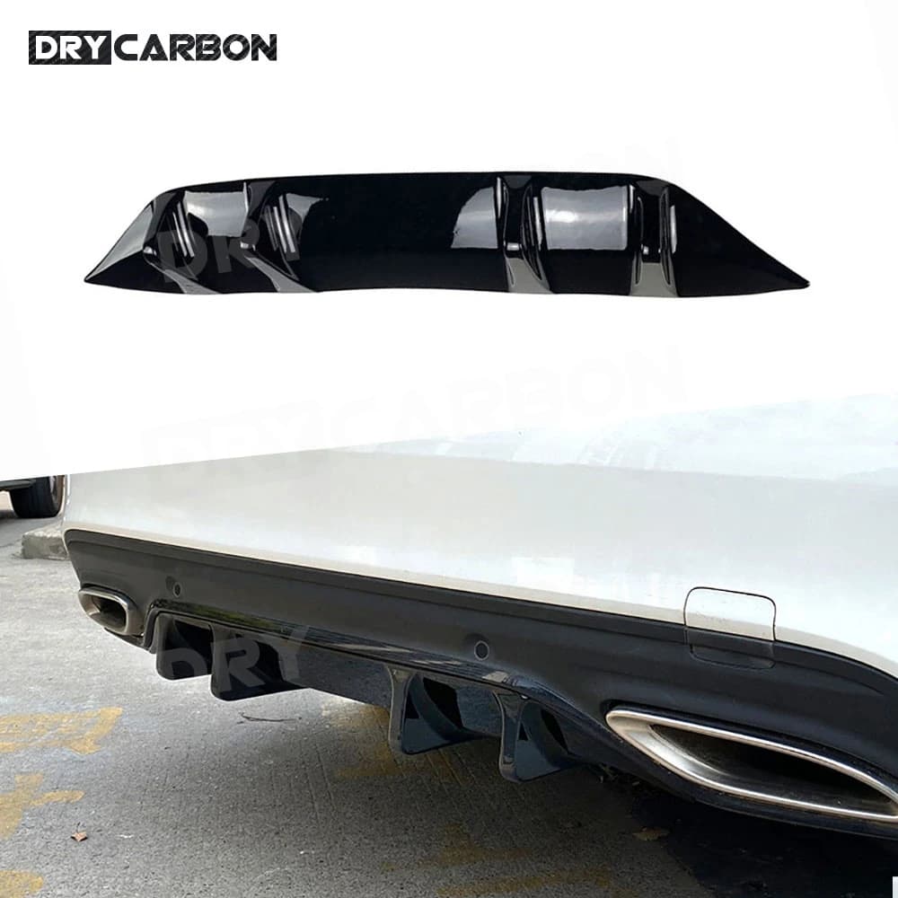 for Mercedes Benz C Class W205 C200 C260 AMG Sport 2019-2021 Rear Bumper Lip Body Kits Diffuser Chin Guard Spoiler