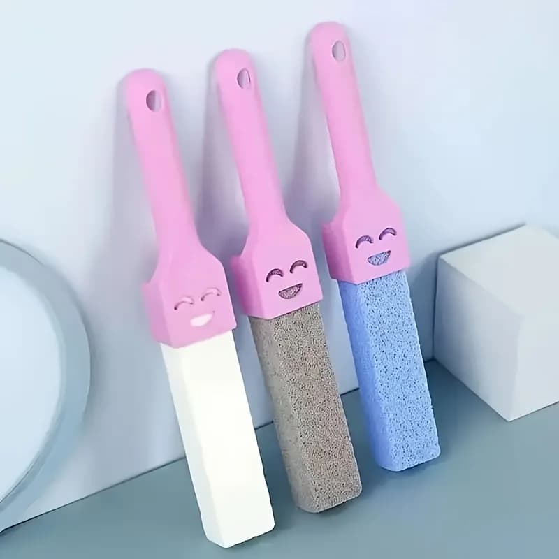 3pcs Pumice Stone Toilet Brushes - Non-Electric Scrubber for Bathroom,Living Room,Bedroom & Outdoor Use |Bathroom Cleaning Tools