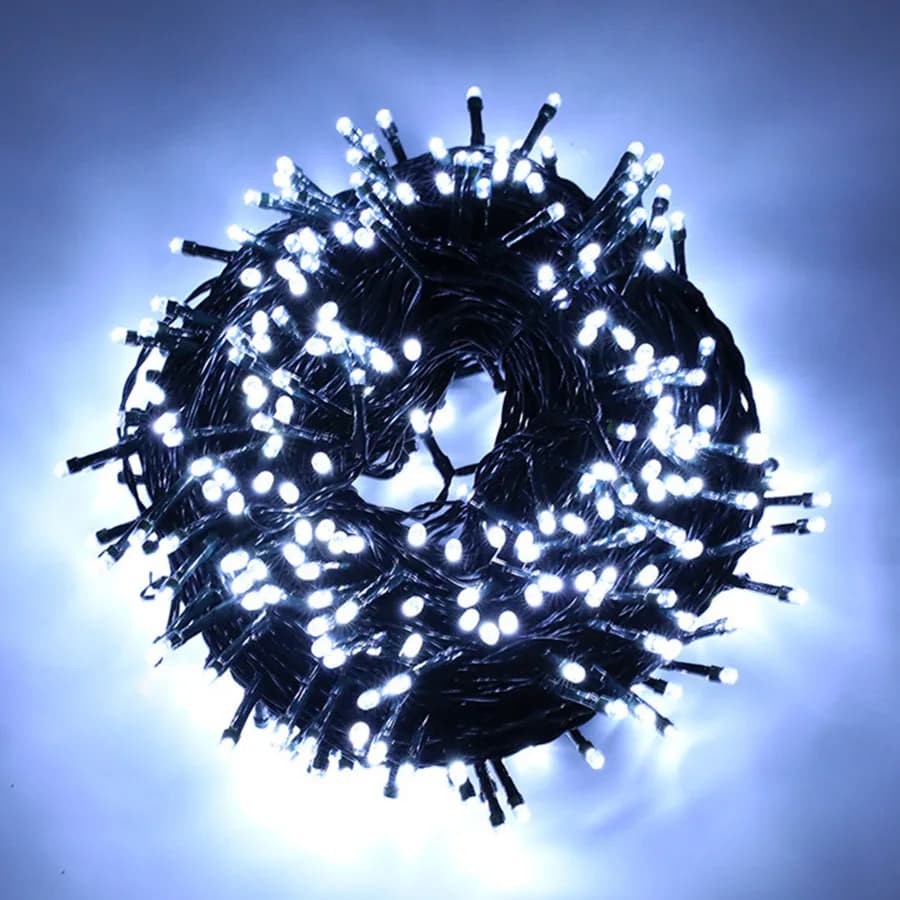 50M 30M 20M 10M LED Luci della stringa leggiadramente Impermeabile 8 modalità Ghirlanda di Natale Luci del ghiacciolo per la festa nuziale Giardino Street Decor