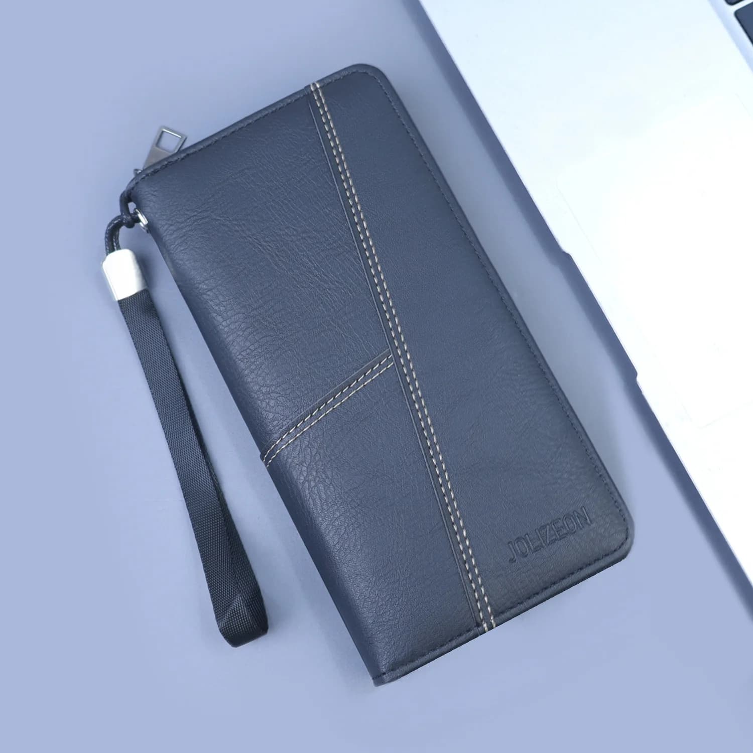New Men's Handbag Multifunctional Zipper Long Wallet Men Clutch Bag Large Capacity Wallet Mobile Phone Bag
