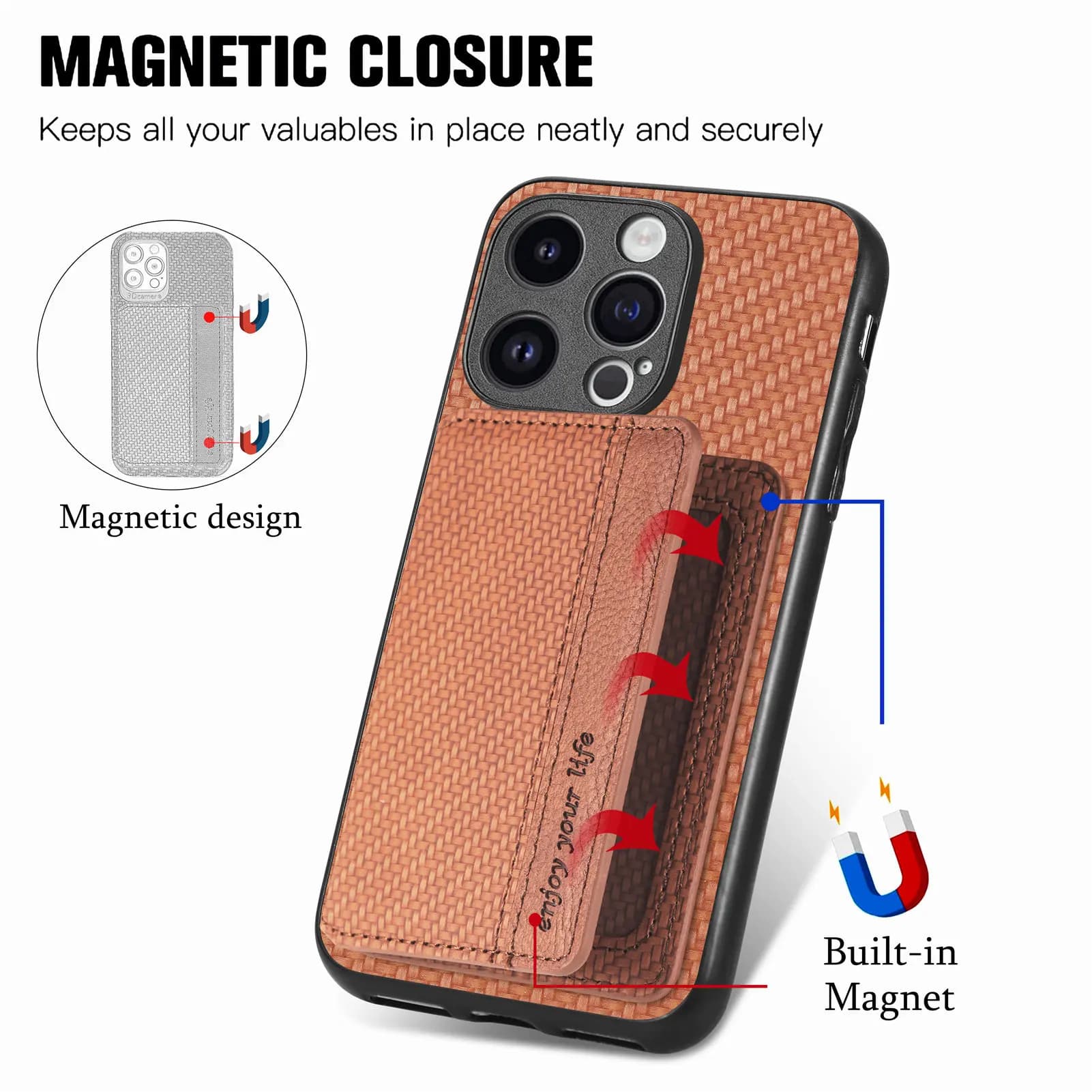 Custodia magnetica per Xiaomi 15 14T 14 13T 13 12T 12 11X 11T 11i 11 Multi 2 Slot per schede Supporto antiurto RFID Blocco copertura del telefono