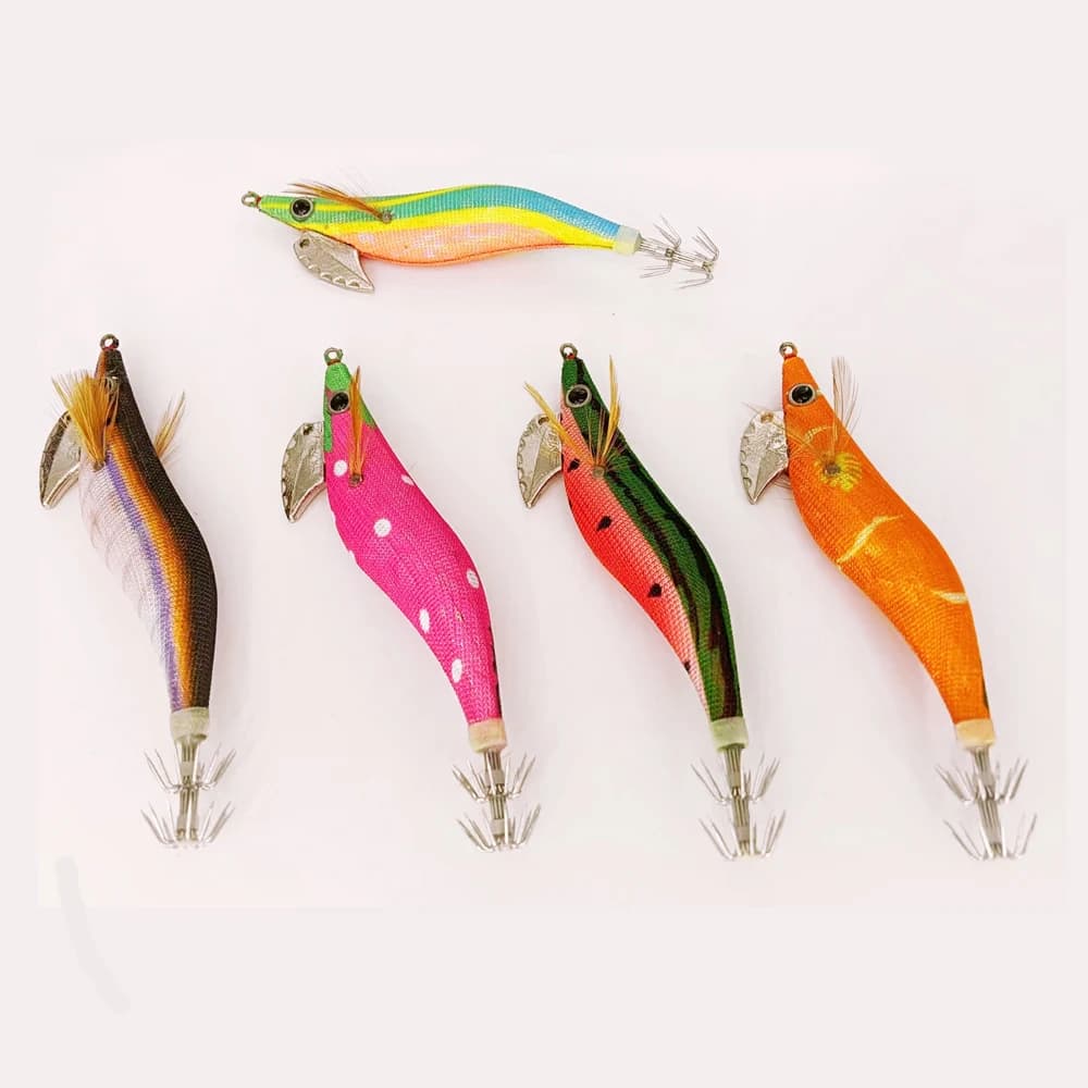 Clutch Hook Wooden Shrimp Egi Esca bait for sea fishing bait for octopus 3.0 15g