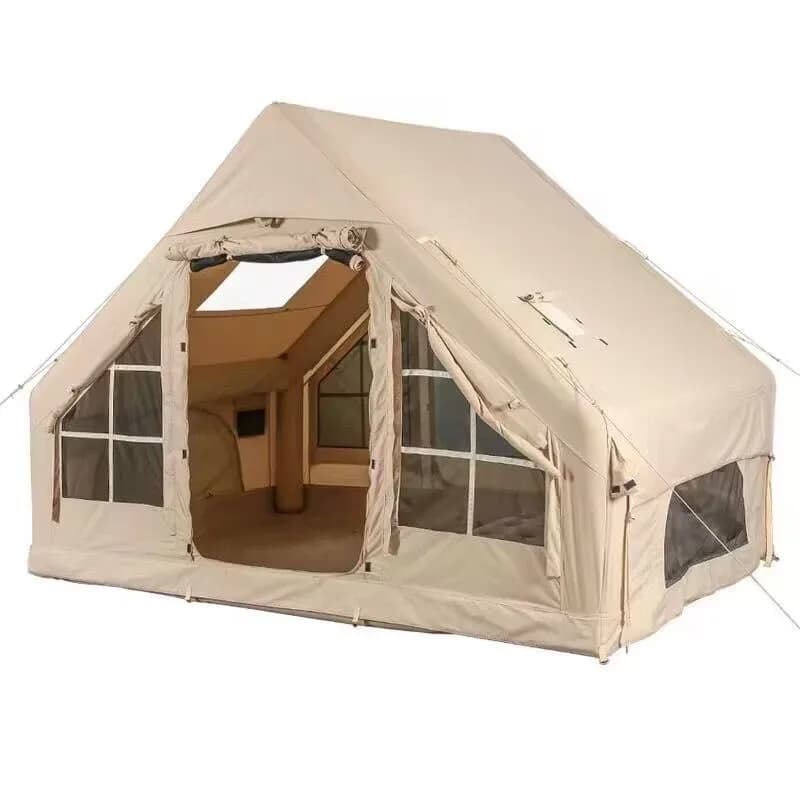 Lightweight Inflatable Tent for Outdoor Camping, Cabin Style, Hot & Waterproof, for Full Overnight