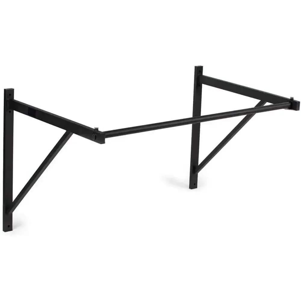 52 Wall-Mounted Pull-Up Bar, 32mm Smooth Grip, 500 LB Capacity, Home & Garage Upper Body Exercise Station