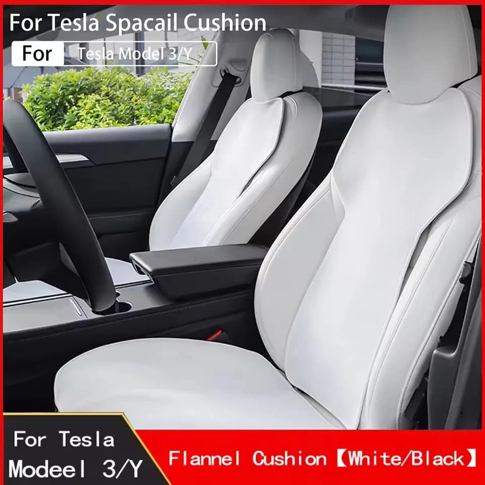 OULEX Cuscino coprisedile per Mercedes/Tesla/BMW/Honda/Toyota/VW Anti-sporco Anti-calcio Bianco Nero Interno traspirante personalizzato