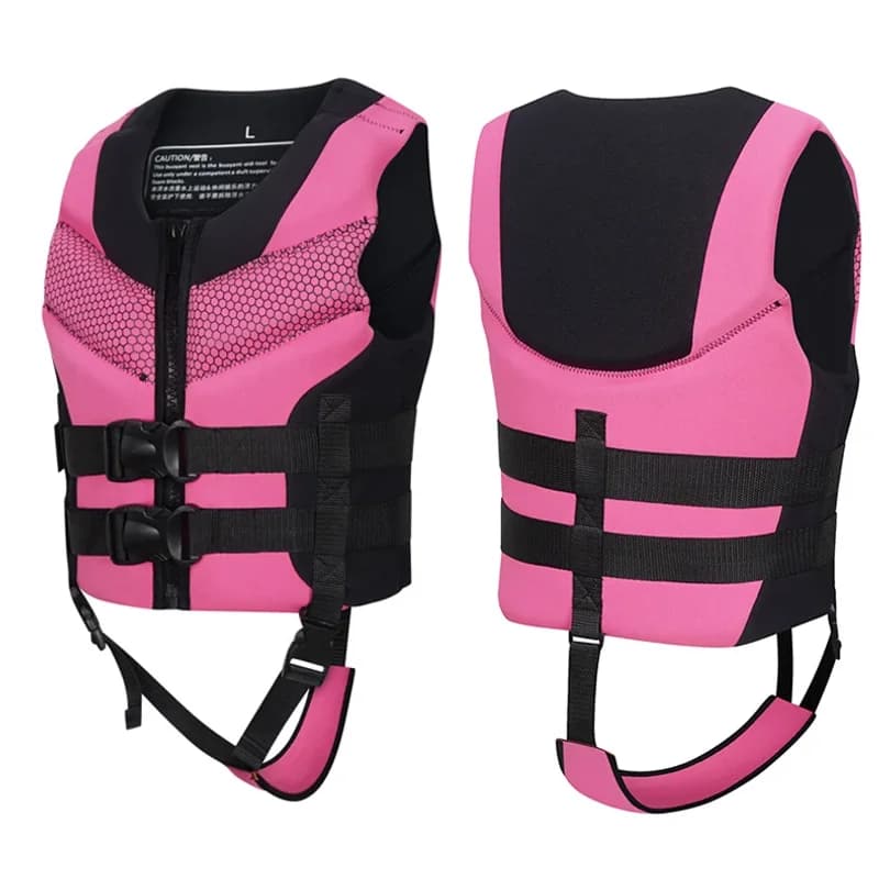 Giubbotto di salvataggio per bambini, ragazzi e ragazze, in neoprene rosa o arancione, giubbotto di sicurezza, costume galleggiante, costume da bagno.