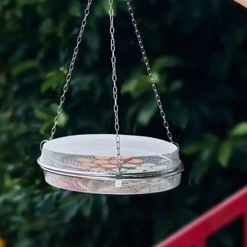 Essiccazione degli alimenti Rete per pesci Acciaio inossidabile A prova di mosche Rotonda Appendere Mesh Stendino Rete per asciugare Erbe Stendino per gamberetti Pesce Frutta