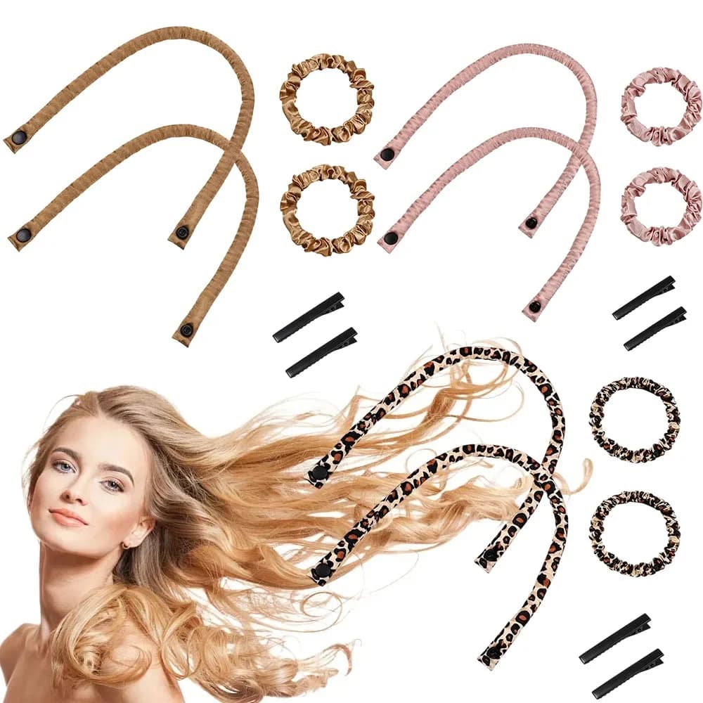 6 Pezzi Bigodini Morbidi Senza Calore, Fascia per Capelli per Ricci di Seta Senza Sforzo, Fascia per Ricci Senza Calore, Strumenti di Styling per Donne