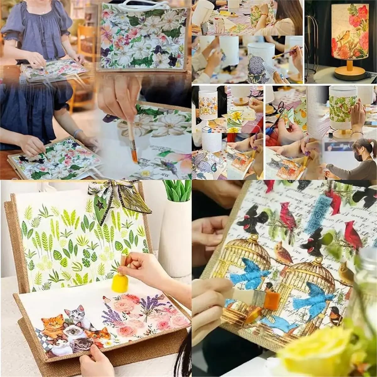 NEW Set of 15 Tools for Decoupage 2026 with Brushes, Foam Brush, Roller, Raschietto and Carpet for Artistic Projects and Crafts ♪