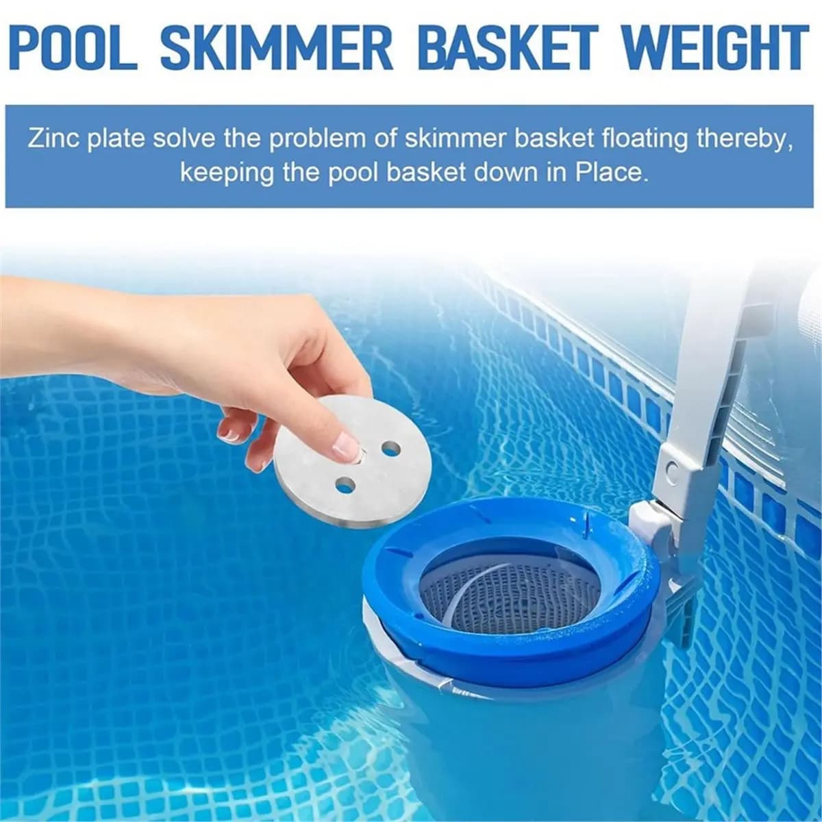 4 Pcs Pool Zinc Anode Weight Plate, Anti-Electrolysis Sacrificial Anode for Salt System Swimming Pools