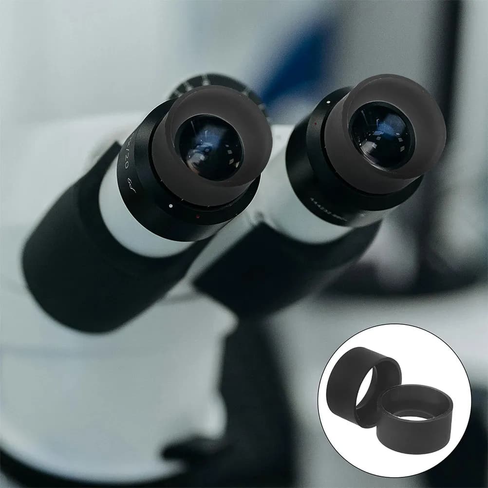 2 protezioni oculari in gomma per microscopio, per coperture stereoscopiche da 36 mm-38 mm, protezioni riutilizzabili per oculare, accessori per microscopio