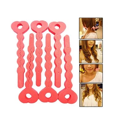 Hoyytu 6pcs Magic Sponge Hair Soft Curler Roller Strip Heatless Roll Sleeping Beauty Sponge Bar Curler Tools