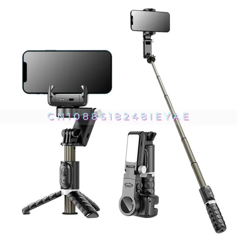 Treppiede per selfie stick per telefono cellulare Q18 con stabilizzatore cardanico anti-vibrazione Supporto per telefono cellulare per trasmissione in diretta a 3 assi