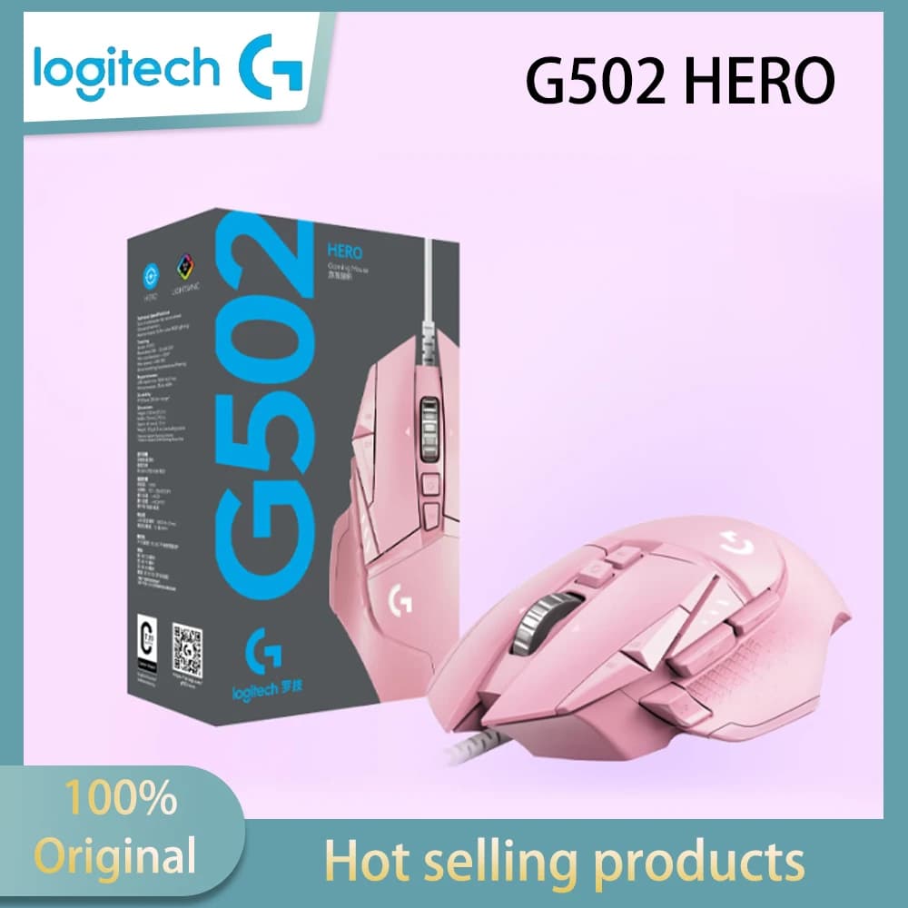 Mouse da Gaming Logitech G502 HERO Dominator Colore Viola Rosa Mouse per PUBG Mouse per Esports Programmazione Macro Serie RGB Nebula