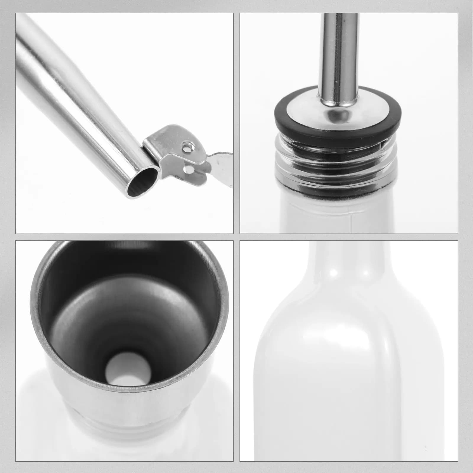 Set di Dispenser per Olio e Aceto, Elegante Bottiglia per Condimenti da Cucina, Dispenser Multiuso per Olio, Salsa di Soia, Vino