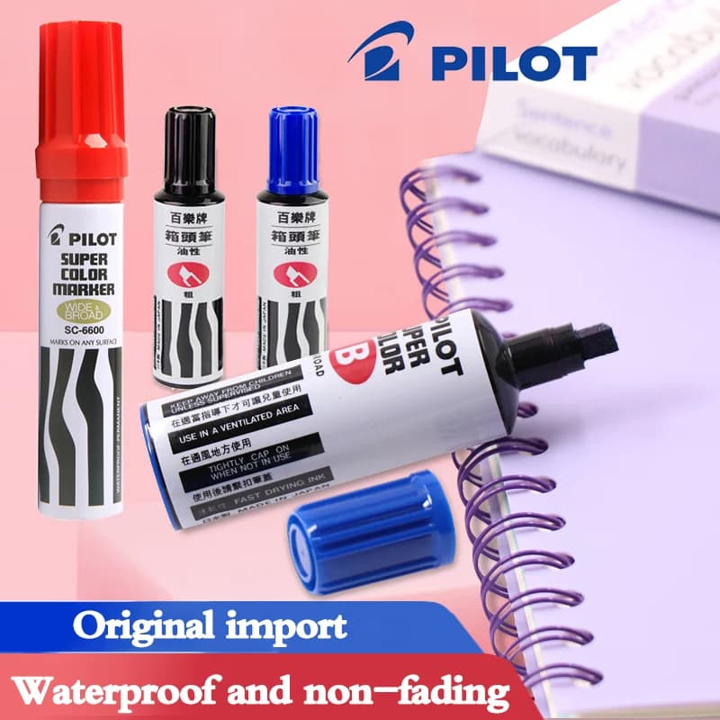 PILOT Markers Pen SC-6600 Oil-based Quick-drying Waterproof Marker Thick Tip Logistics Express Industrial Marker Fabric Paint