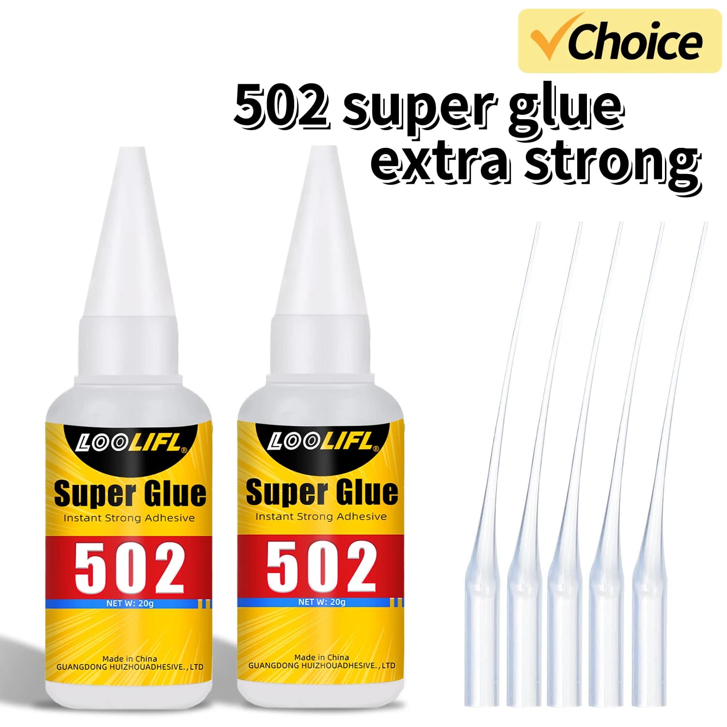 LOOIFL 502 Super Glue Quickdrying Strong Cyanoacrylate Glue is used for diy handicraft repair of metal,wood,leather and ceramics