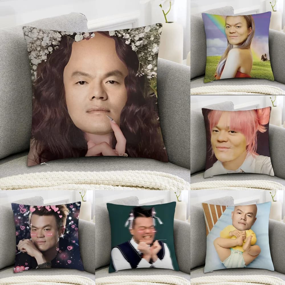JYP Meme Luxury Pillow Case Sofa Decorative Home Double-sided Print Plush Square Throw Pillow Covers Cushion Decor Cover