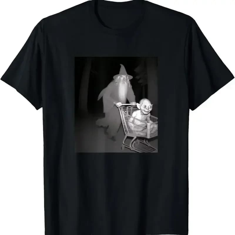 Funny L O T R Gan Dolf Wizard Shopping Cart Smeag Cool Shirt