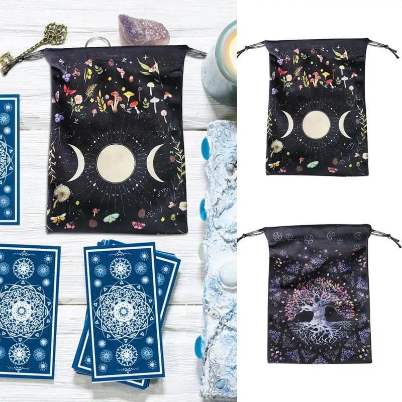 Sacchetto di immagazzinaggio della carta dei Tarots di velluto Oracle Card Witch divinazione accessori pacchetto con coulisse carte dei tarocchi gioielli sacchetti regalo di caramelle