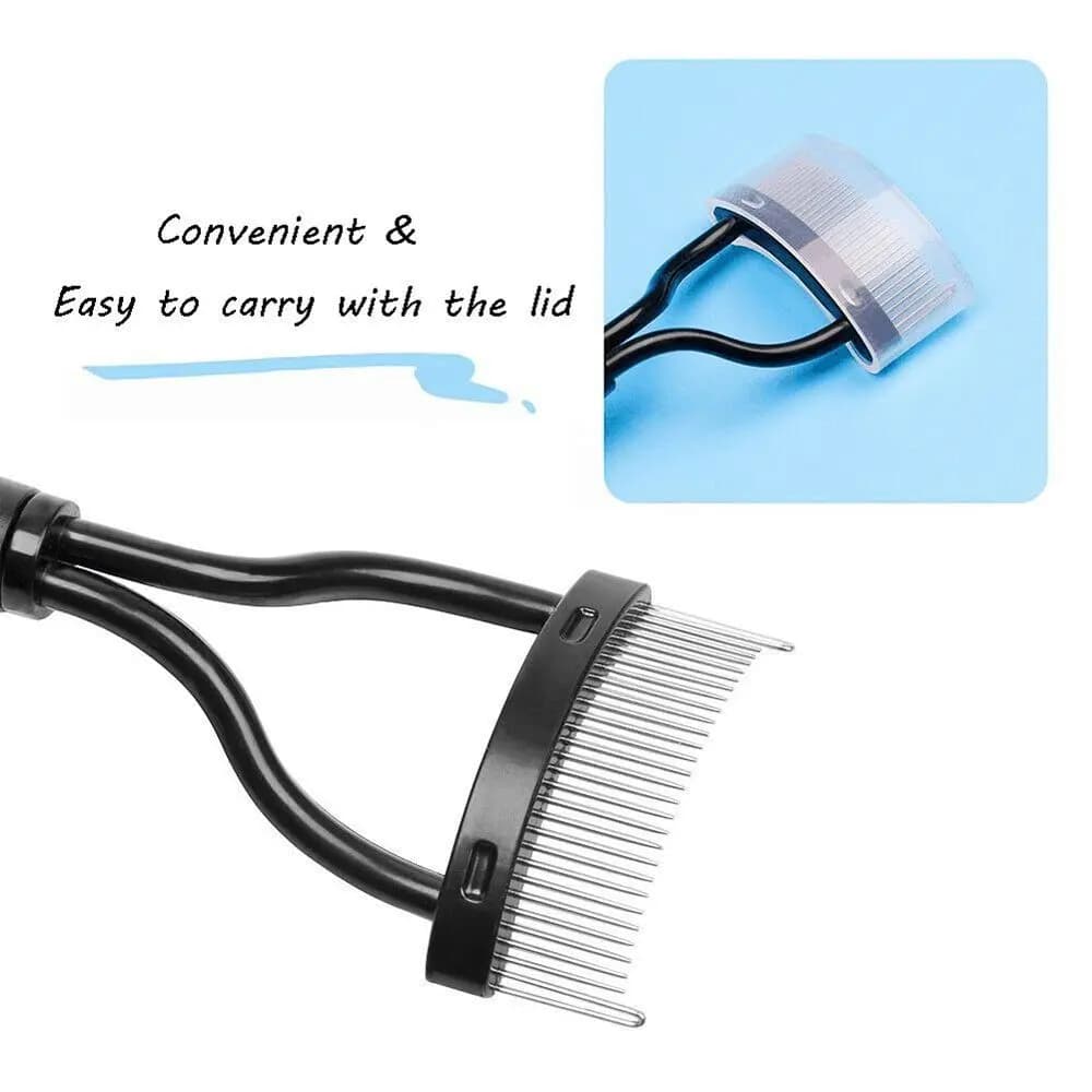 New Metal Brush Eyelash Brush Stainless Steel Combo Black Eyelash Separator Mascara Lift Curl Makeup Tool Folder