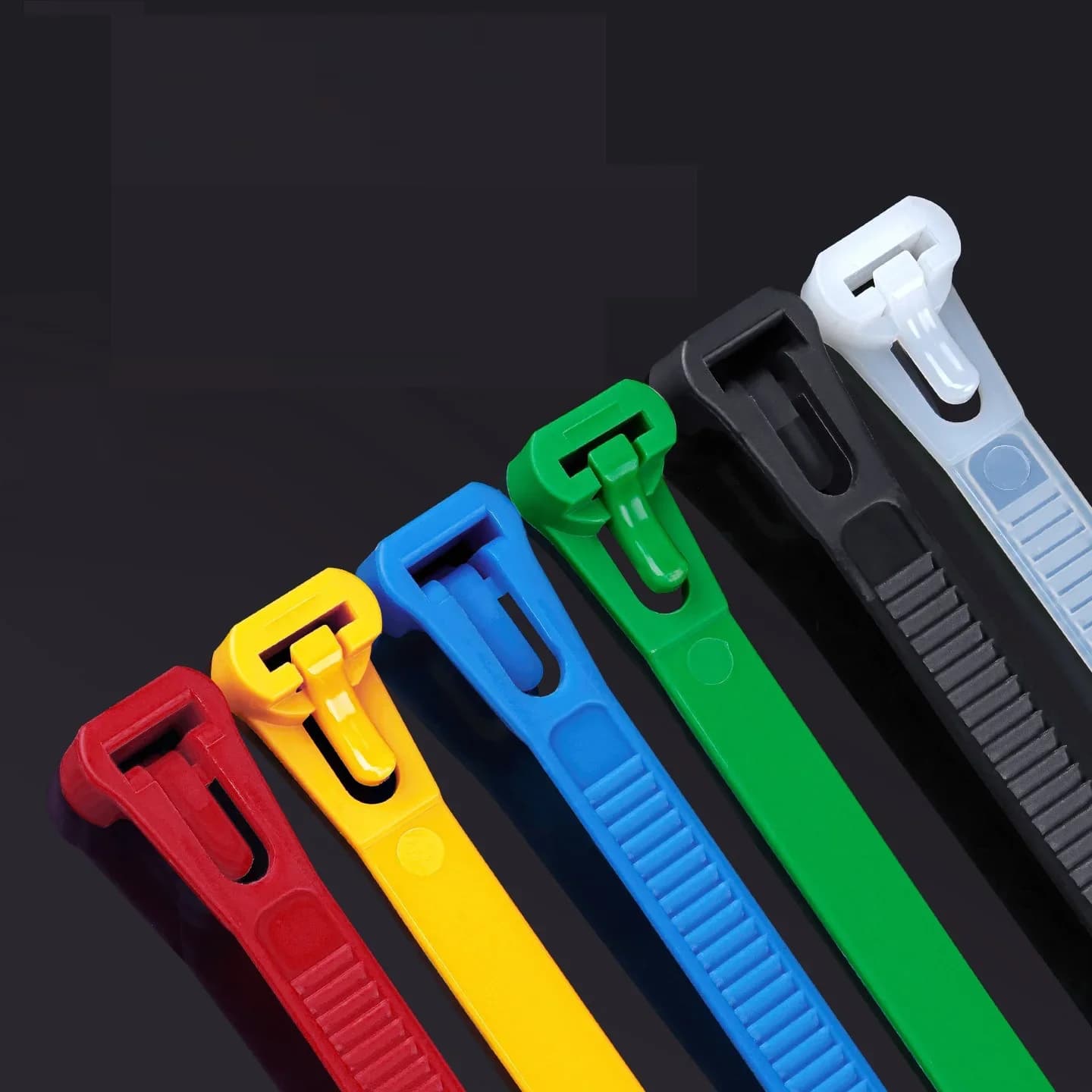 2026 new 100 Reusable Cable Ties, Cable Lock Loop Nylon Ties Removable, Recyclable, Mixed Colours, Black, White