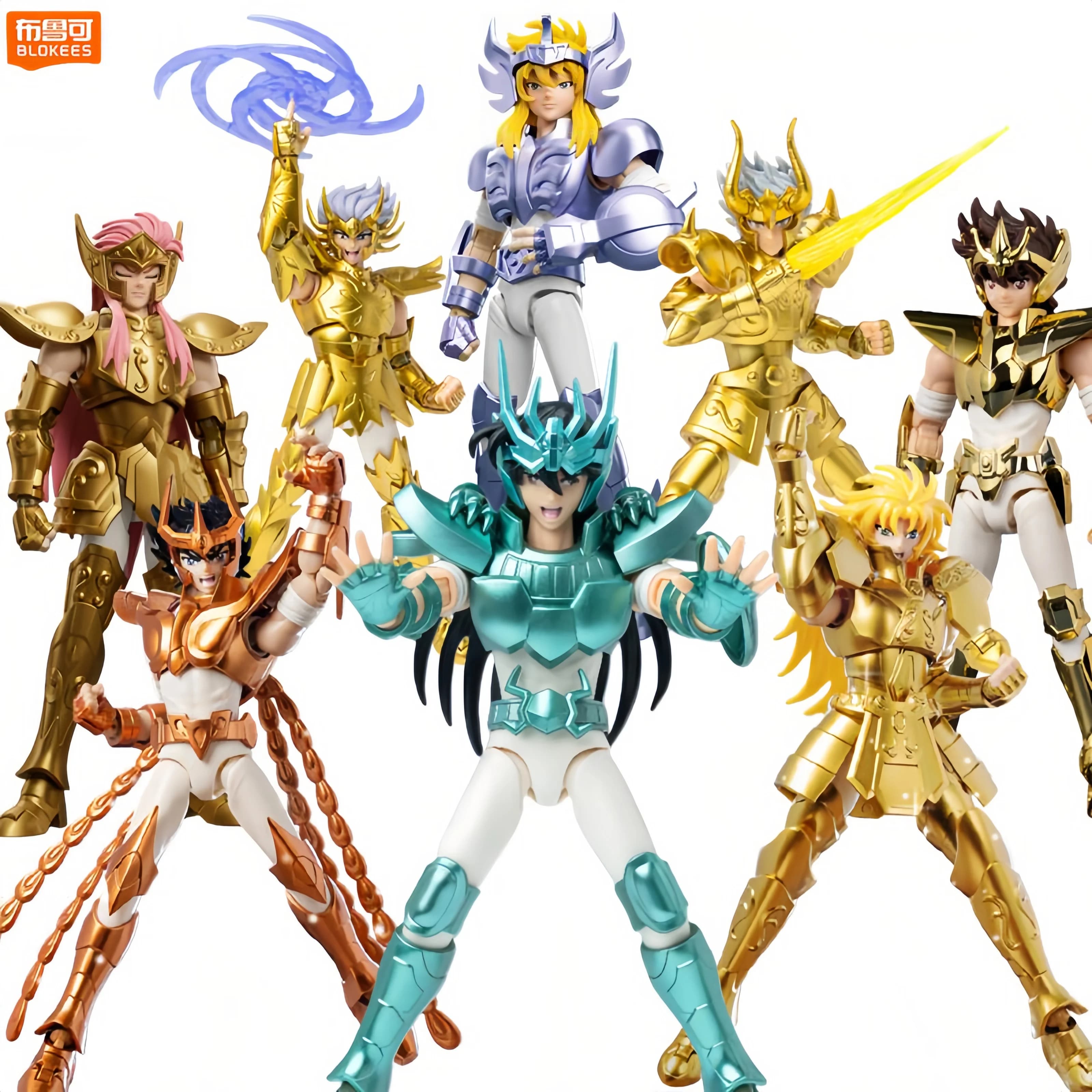 BLOKEES Saint Seiya Dragon Shiryu Gemini Saga Phoenix Ikki Collezione Personaggi Giocattoli Assemblabili Action Figure Regalo