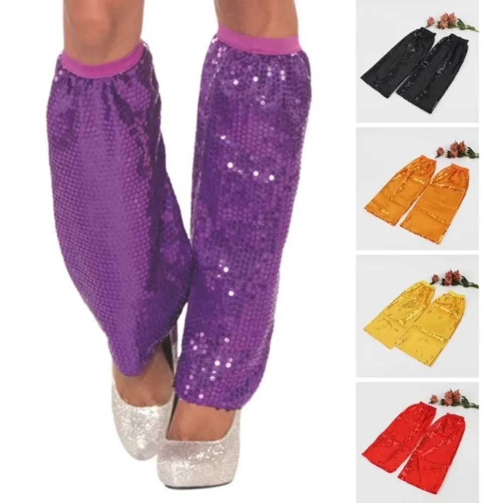 Nuovi Scaldacollane con Paillettes, Eleganti Calze al Ginocchio Scintillanti per Feste, Coprigambe Unisex per Cosplay