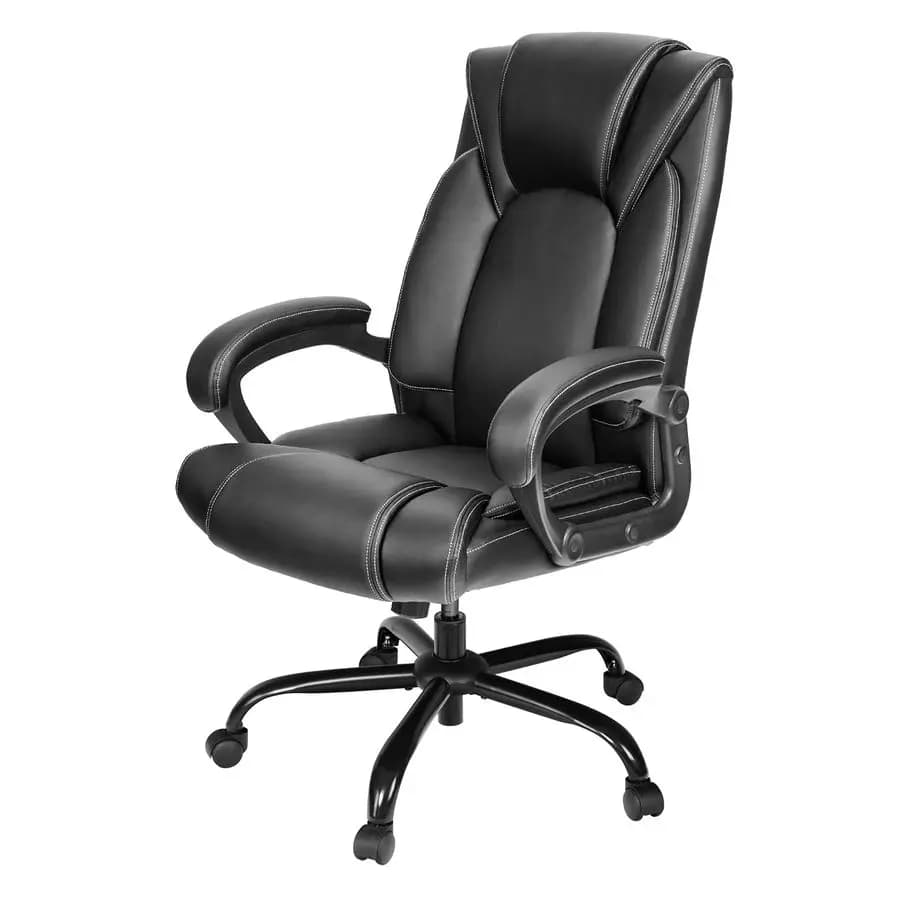 Sedia da Ufficio Direzionale, Sedia da Scrivania, Sedia per Computer con Cuscino a Molla in Pelle Resistente all'Idrolisi per 5 Anni, Ergonomica
