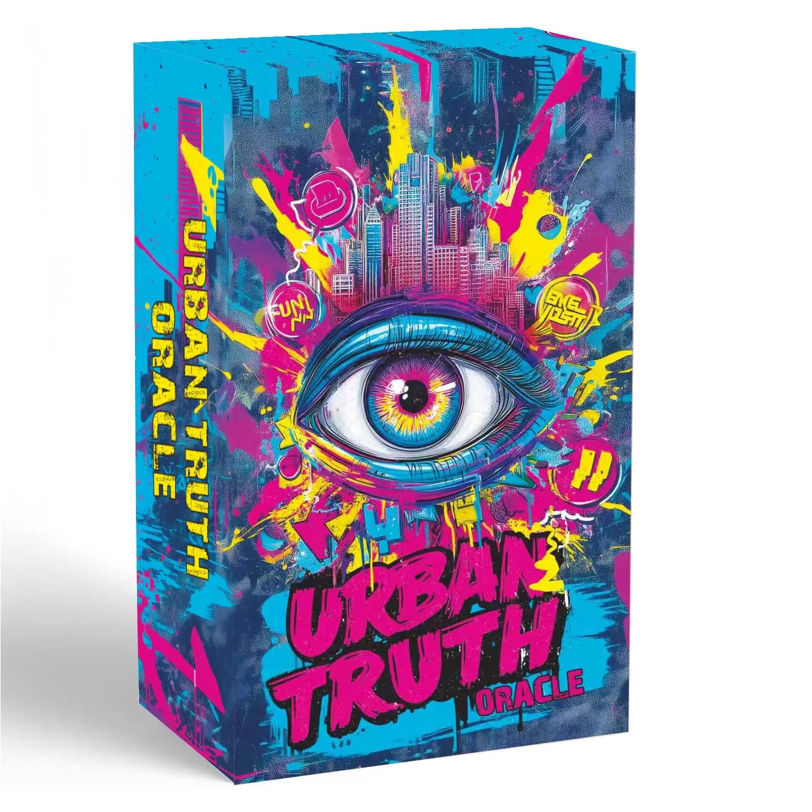 Carte Oracolo Urban Truth, 80 Carte, Ispirazione Cultura Graffiti Urbana, Linguaggio Grezzo e Appuntito, 13x8 Cm, Mazzo di Carte