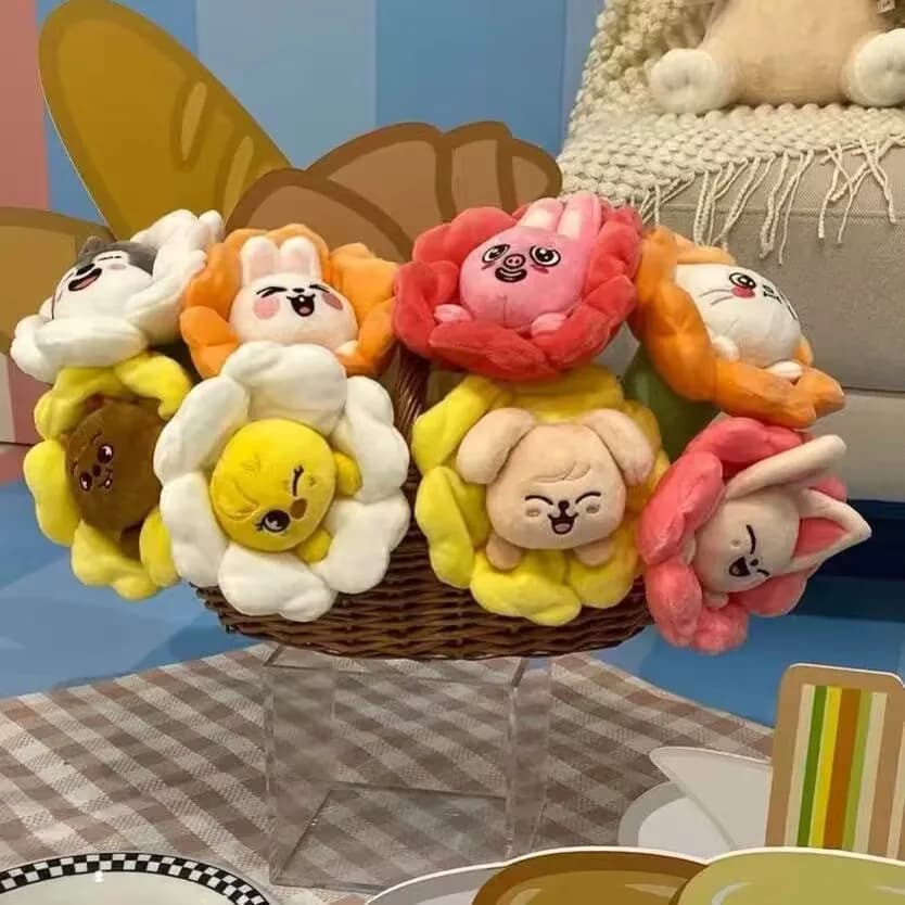 8 Pezzi Peluche Kpop Skzoo Wolfchan, Giocattolo Kawaii a Forma di Cartone Animato, Grande Dimensione, Ideale come Cuscino per Dormire o Regalo