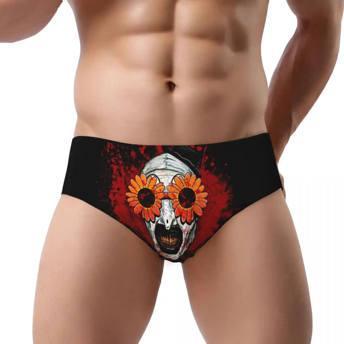 Custom Terrifiers Art The Clown Brief Panties for Women Breathable Stretch Underwear