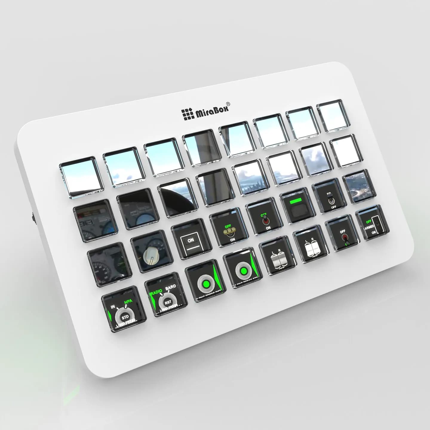 Mirabox XL Stream Deck a 32 tasti, console desktop per streaming OBS, controller macro pad per streaming.