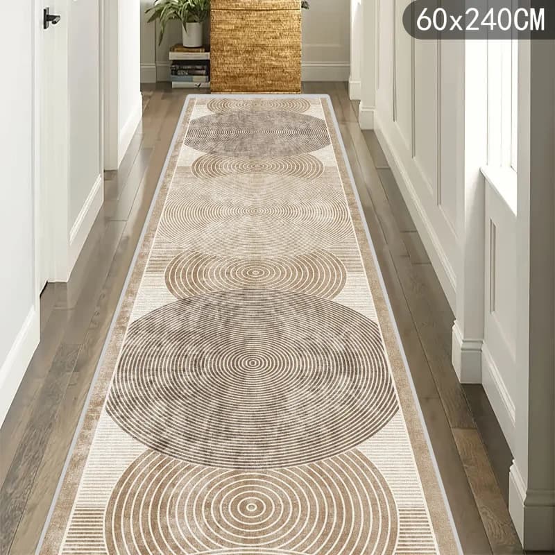 VIKAMA Striped geometric carpet, non-slip and easy to clean, bathroom mat, kitchen, hallway, home decoration