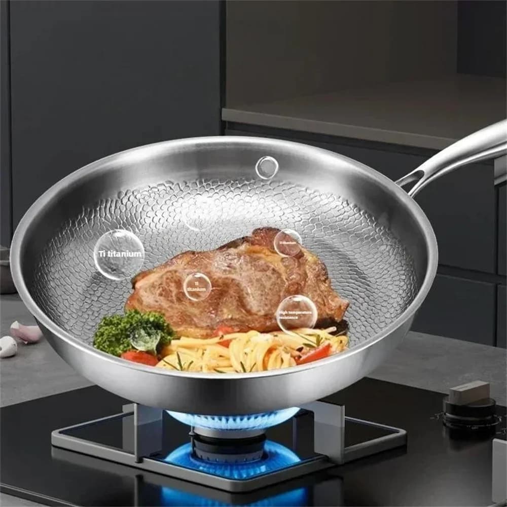 Sealed Titanium Scaglie di Pesce 26cm/28cm - Titanium Non-stick surface, Induction plan kitchen pan