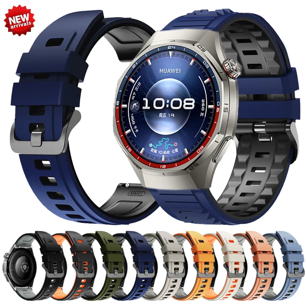 Cinturino in silicone da 22mm per Huawei Watch 5 4/GT6 Pro GT 6 5 4 3 46mm Sostituisci cinturino per Amazfit Bip 6 5/BALANCE 2 GTR4 Bracciale sportivo