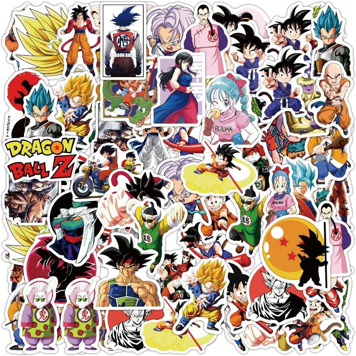 50 pz Giappone Anime Dragon Ball Adesivi Per Bambini Decalcomanie FAI DA TE Laptop Telefono Bottiglia di Acqua Fresco Cartone Animato Son Goku Classico Adesivo Giocattolo