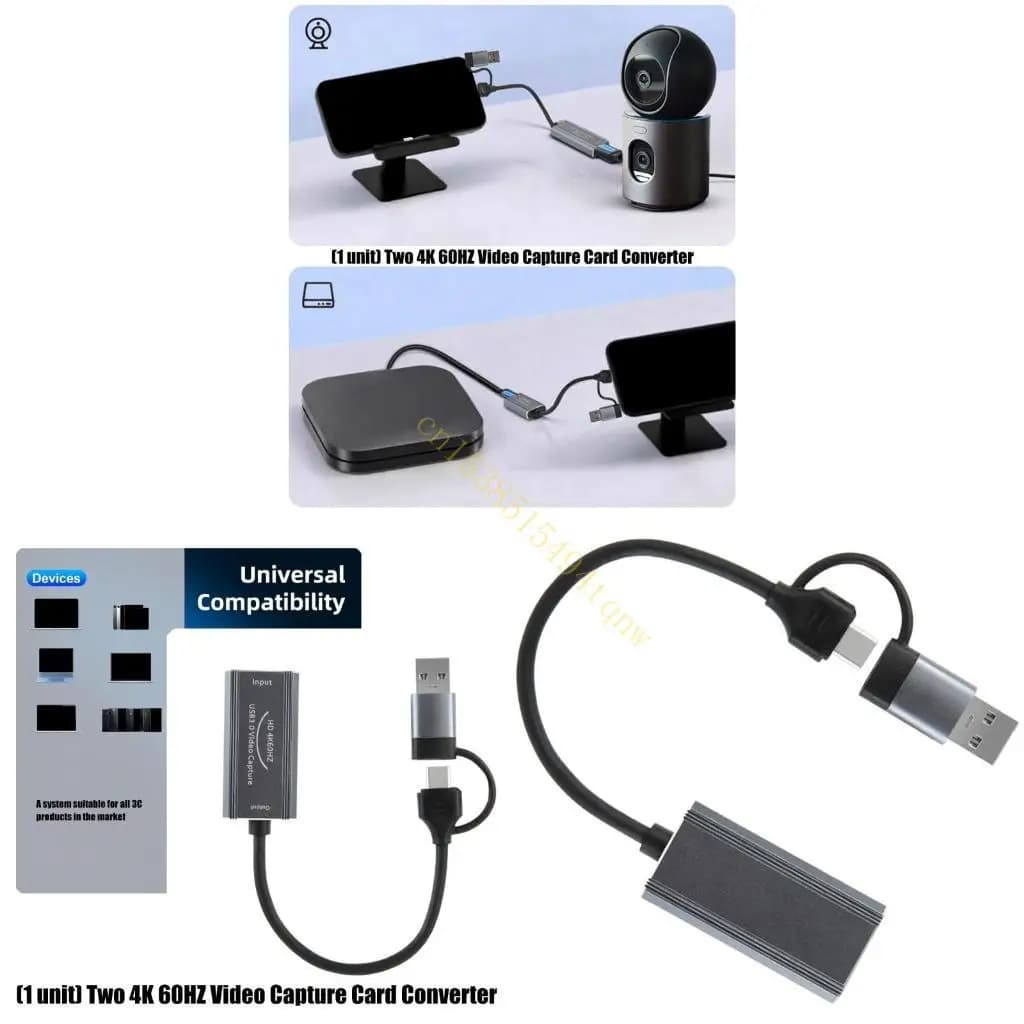 Scheda acquisizione video tipo C+USB a dispositivo acquisizione video HDTV Convertitore digitale per giochi per PC