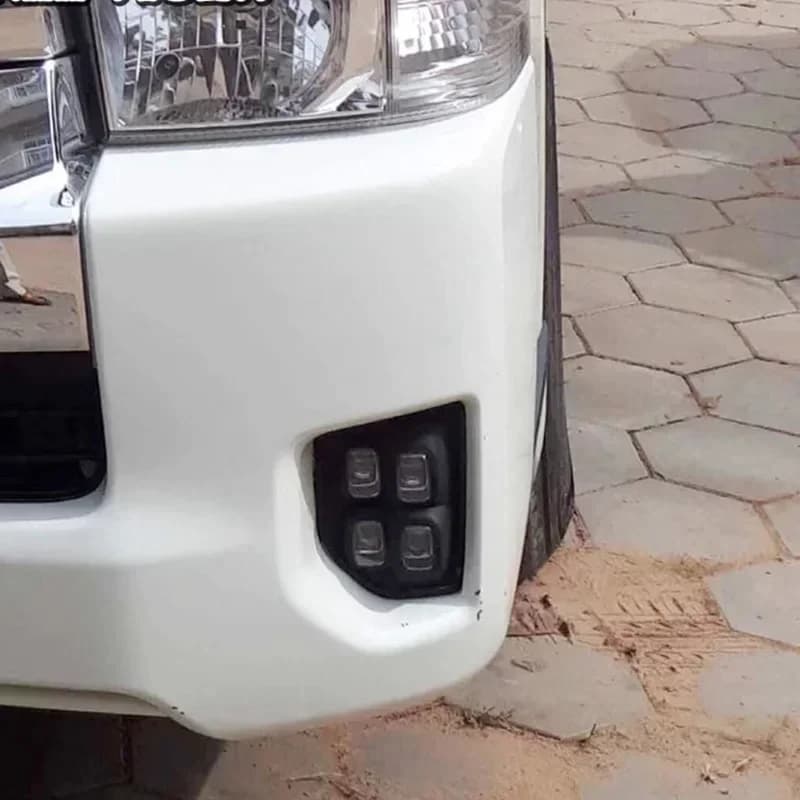 Car LED DRL 12V Daylights For Toyota Hiace 2014 - 2018 Yellow Turn Signal Daytime Running Headlamps Auto Driving Lamp Foglamps