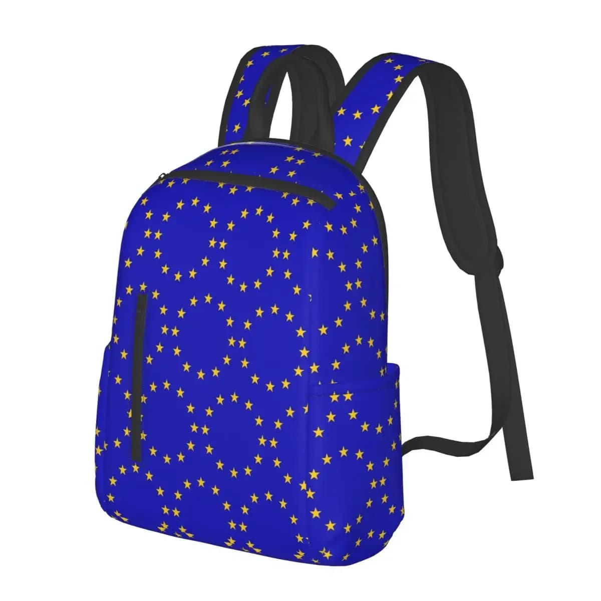EU Flag Student Backpack School Bag Hiking Travel Daypack for Boys Girls Bookbag Shoulder Bags