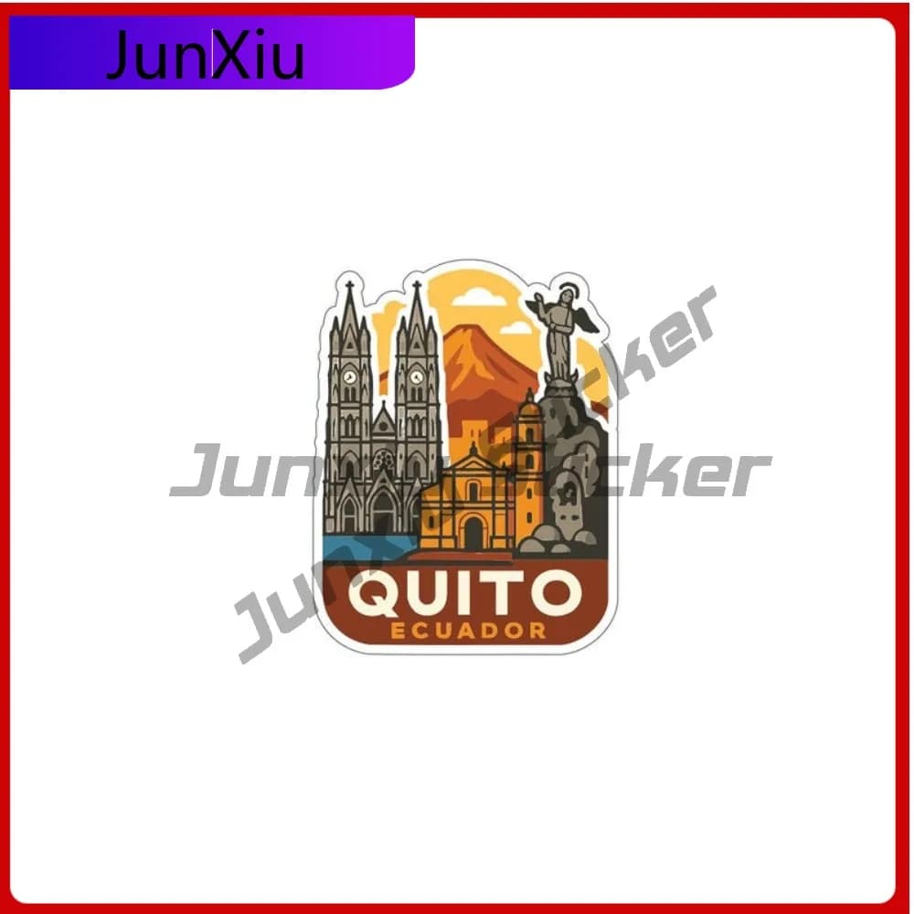 Quito Ecuador City Sticker Chitarra Casco moto Pickup Parabrezza Vinile Occlusione Scratch Decal X 500 Adesivi moto