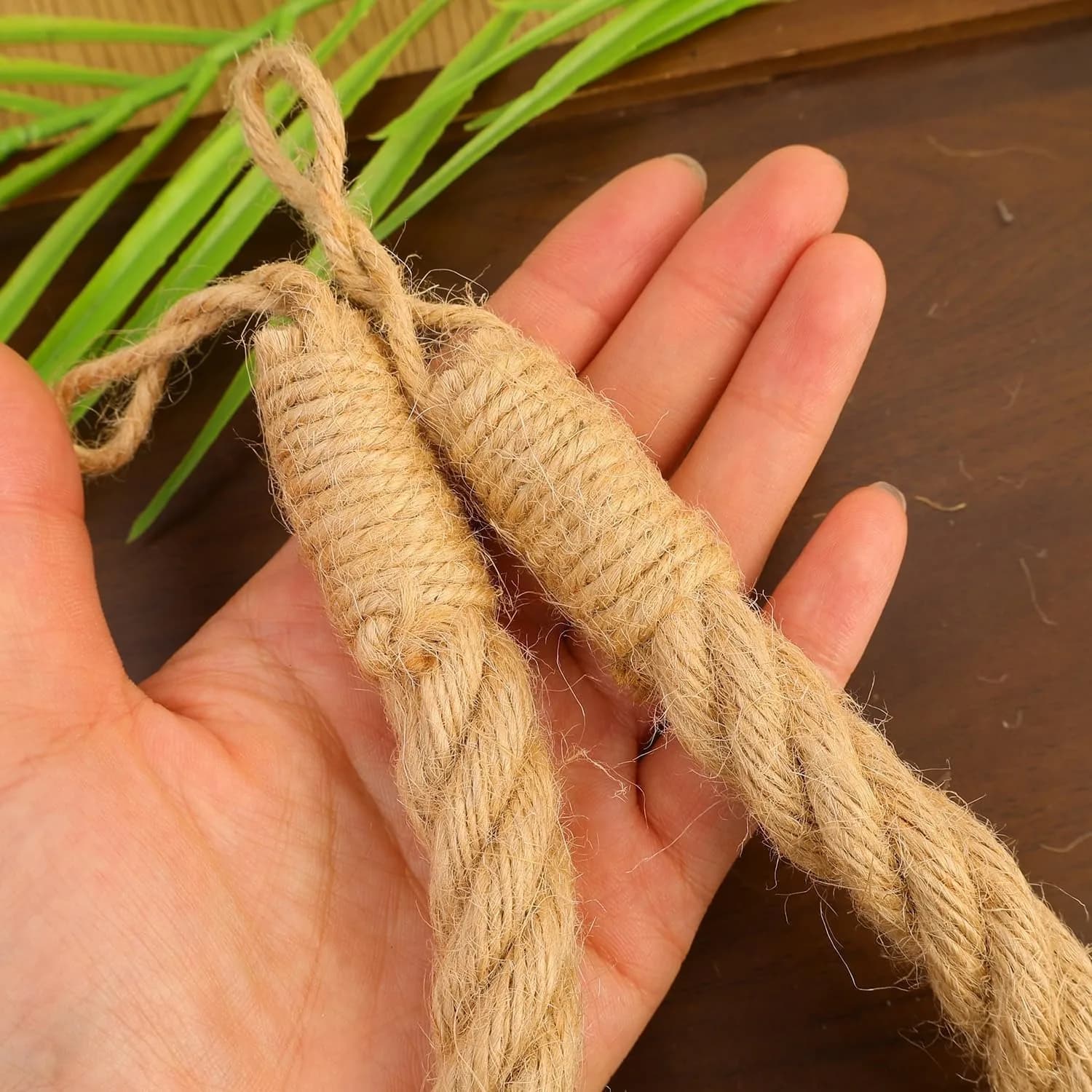 1Pc Hemp Rope Towel Rack, Creative Retro Wall-Mounted Toilet Paper Holder with Wooden Hooks, Beach-Themed Home Bathroom Decor - No Drilling Required.