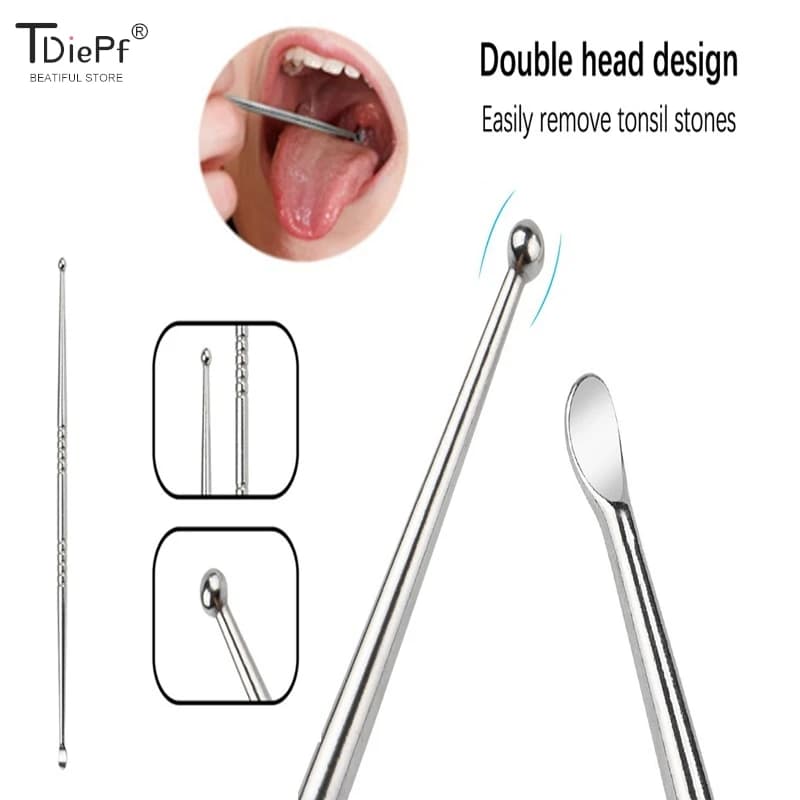 1Pc rimozione della pietra del Tonsil strumento per la rimozione del cerume in acciaio inossidabile strumenti per la pulizia della bocca rimozione della pietra del Tonsil assistenza sanitaria